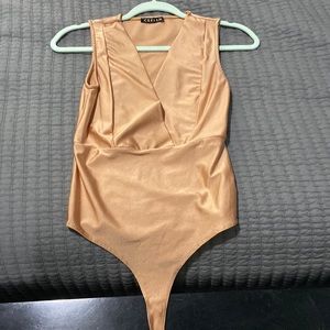 Silk orange bodysuit